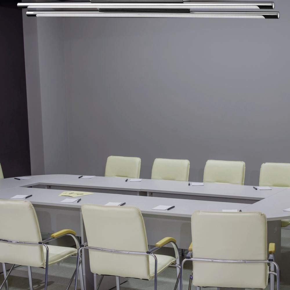 36W designer dobbelt pendel / loftlampe - Krom, 4000K, 2700lm, IP20, 120 ° lysspredning - Kulør : Neutral