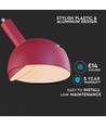 E14 Pendant Fatning - Plast, Skyde Aluminium, Lampeskærm, Pink