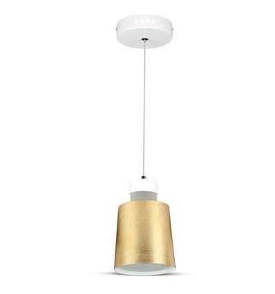 7W LED Pendel Lys - Guld Lampeskærm 4000K