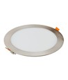 18W Slim Panel - 3000K, Rund, Lys-Satin Nikkel