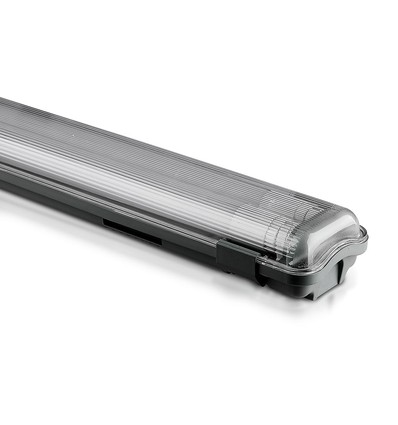 2x18W vandtæt lampe - 120cmx2, med LED-rør, 6500K, IP65