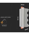 10W LED lineært indbygningspanel - 700lm, 6400K, IP20, hul: 13,8x3,2 cm, hvid kant