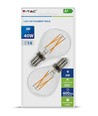 P45 Cross Pære - Klart Glas, 4W, 2700K, E14