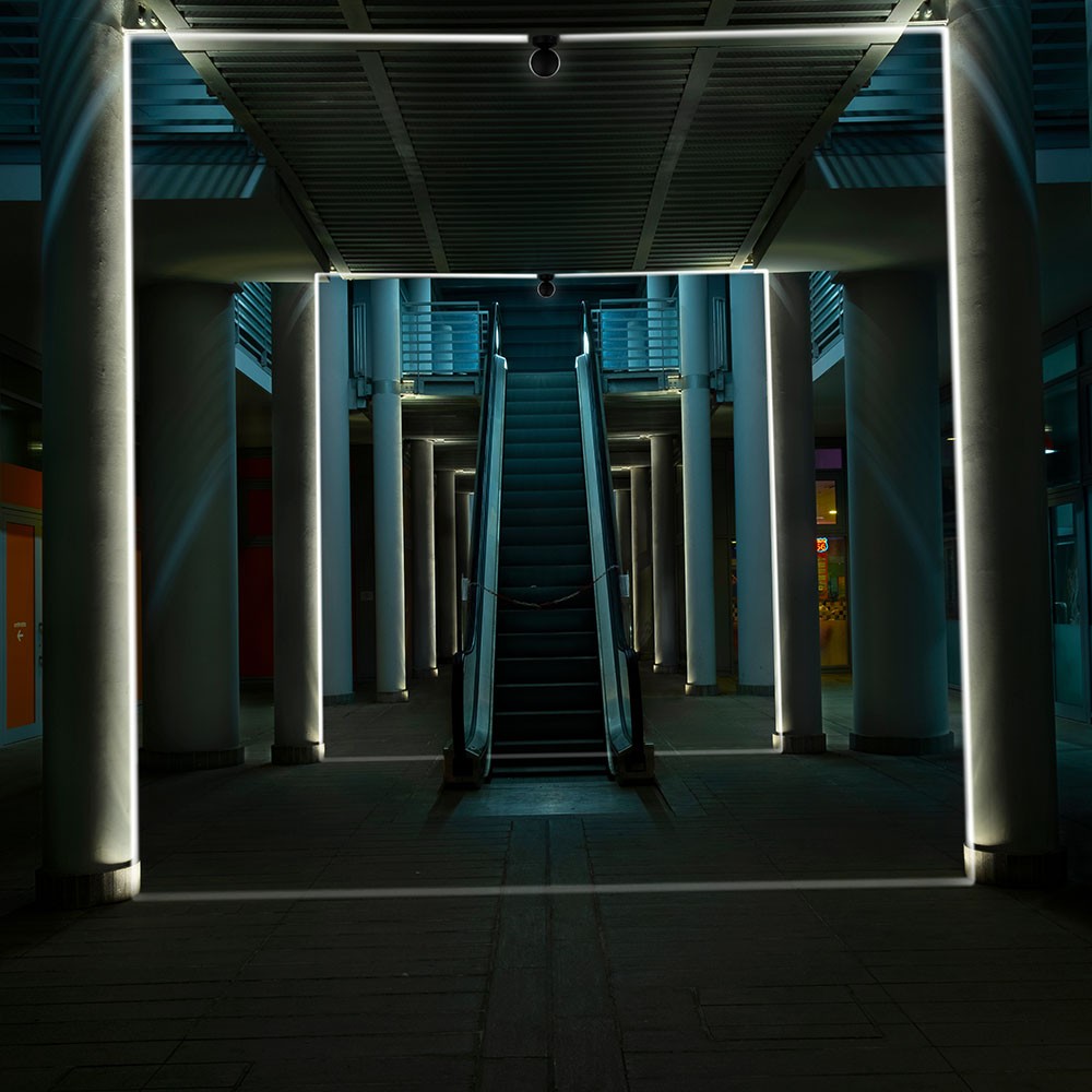 7W LED væglampe - IP65, sort, 770lm, varm hvid, inkl. lyskilde - Kulør : Varm