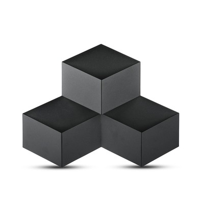 9W Væglampe - LED, 3000K, IP20, Sort hus