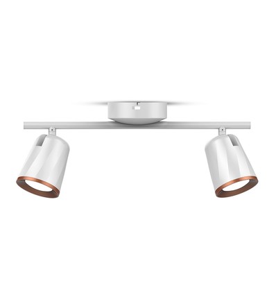 12W LED Væglampe - 3000K, 2 hoveder, hvid