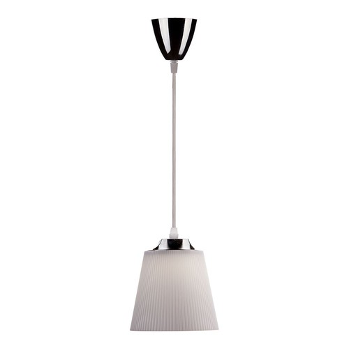 7W loftlampe - 4000K, krom hus + hvid skærm