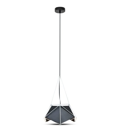 Prism Pendel Lampe - Sort Lampeskærm med Hvid Ledning, Ø400*540mm