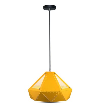 Pastel Prism Pendel Lampe (E27) - Ø310*180mm, gul