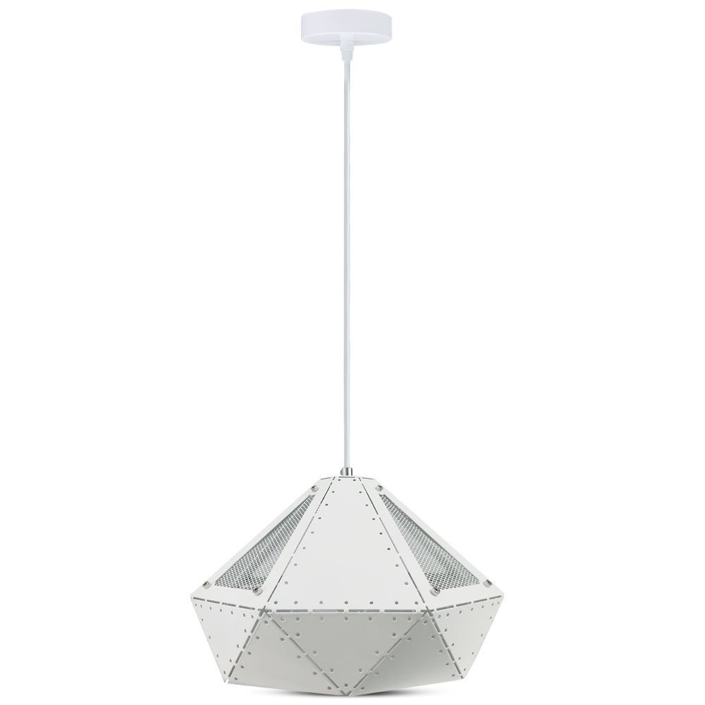 Pastel Prism Pendel Lampe E27 - Hvid, Ø310*180mm