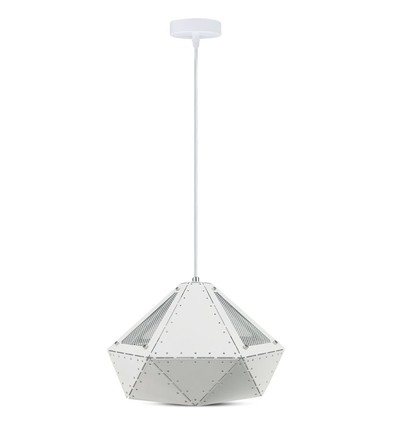 Pastel Prism Pendel Lampe E27 - Hvid, Ø310*180mm