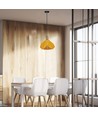 Pastel Træ Prisme Gul Pendellampe (E27) - Ø320*270mm