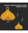 Pastel Træ Prisme Gul Pendellampe (E27) - Ø320*270mm
