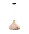 E27 pendel Pastel Wooden Prism - Pink, Ø32 x 27 cm, uden lyskilde