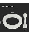 10W LED Væglampe - 3000K, hvidt hus