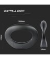 10W LED Væglampe 4000K - Sort hus