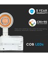 15W LED skinnespot - Samsung chip 5000K 5 års garanti, hvidt hus