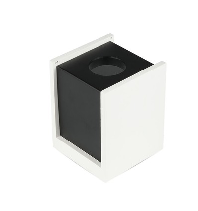 GU10 Gyps Plafond - Firkantet, Gun Black Bund