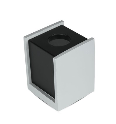 GU10 - Grå beton, metalgips overflade med gunmetal sort bund (firkantet)