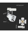 33W LED skinnespot - Samsung chip, 3000K, 5 års garanti, hvid hus