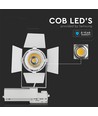 33W LED skinnespot - Samsung chip, 3000K, 5 års garanti, hvid hus