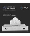 10W Projektør - PIR Sensor, Samsung Chip, 3000K, Hvidt Hus