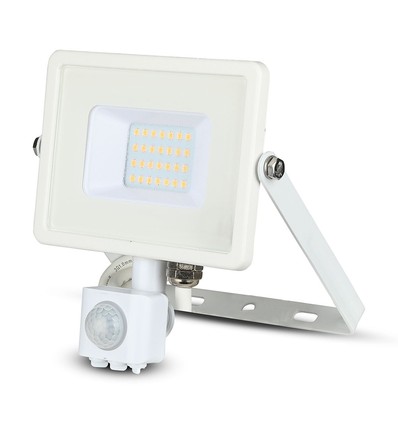 20W Projektør Samsung Chip PIR Sensor 3000K Hvidt Hus