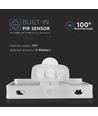 20W Projektør Samsung Chip PIR Sensor 3000K Hvidt Hus