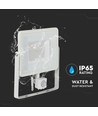 PIR sensor projektør 50W - Samsung chip, 3000K, hvid hus