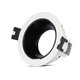 GU10 indbygningsspot - Rund, hvid/sort, aluminium, Ø7,9 cm, hul: Ø7,2 cm, uden lyskilde