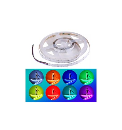 24W/m RGB+WW COB-LED strip - 5m, IP20, 840 LED pr. meter, 24V, COB LED