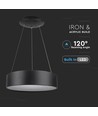 20W Overflade glat pendel lys - 3000K, sort, dæmpbar