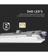 1x18W Vandtæt Lampe - 120cm, med LED Rør, 6400K, IP65