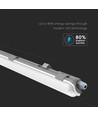 1x18W Vandtæt Lampe - 120cm, med LED Rør, 6400K, IP65