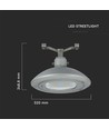 100W LED Nedhængt Gadelygte Samsung Chip 4000K (130lm/W)