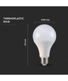 17W LED væglampe - 3000K (Varm hvid)