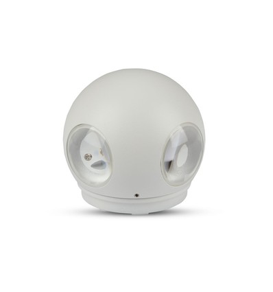 4W Væglampe - LED, Rund, 4000K, IP65, Hvid hus