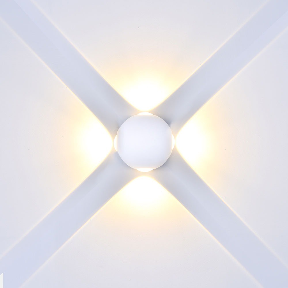 4W rund LED væglampe - IP65, 110lm/W, hvid, udendørs, inkl. lyskilde - Kulør : Neutral