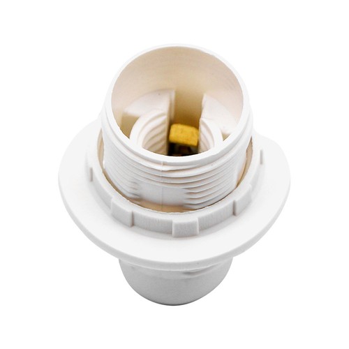 E14 lampefatning - hvid med lyskroner