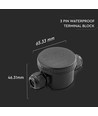 Vandtæt 2-vejs samleboks - IP66, sort, 24A, UV-resistent, 450V, til projektører