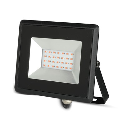 20W LED-projektør, rød, sort hus