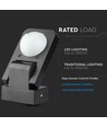 Infrarød bevægelsessensor, sort - 360°, IP65, rækkevidde op til 20m, max 1000W LED
