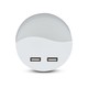 V-Tac Natlampe med USB - Automatisk tænding ved mørke, 0,45W, Rund, 3000K, Samsung Chip