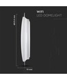 Smart kuppel-lygte 60W - virker med Alexa Google Home, WW-CW-Stjerne cover