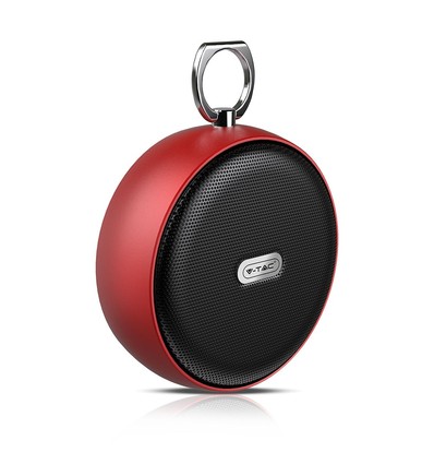 Rød bærbar Bluetooth højtaler - TWS funktion, 800mAh batteri, 4 timers spilletid