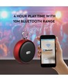 Bærbar Bluetooth-Højtaler - TWS-Funktion, 800mAh Batteri, Rød