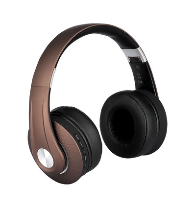 Bluetooth Trådløse Hovedtelefoner - 500mAh, Justerbart Hovedbånd, Brun