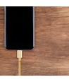 MicroUSB 1m stofkabel - Guld, microUSB til USB-A