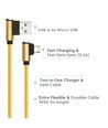 1M Micro USB Kabel L-Type - Guld, Diamond Serie