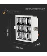 36W Downlight - LED reflektor, Samsung chip, 2700K, 12D